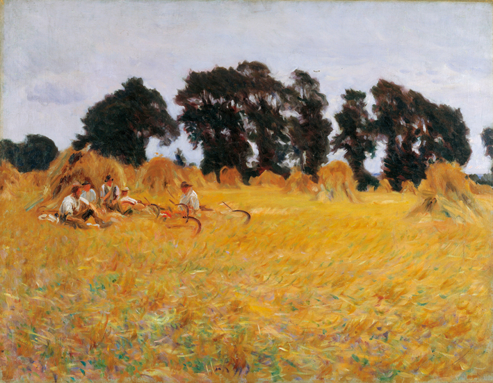  约翰·辛格·萨金特John Singer Sargent —— 麦田收割者 reapers resting in a wheat field